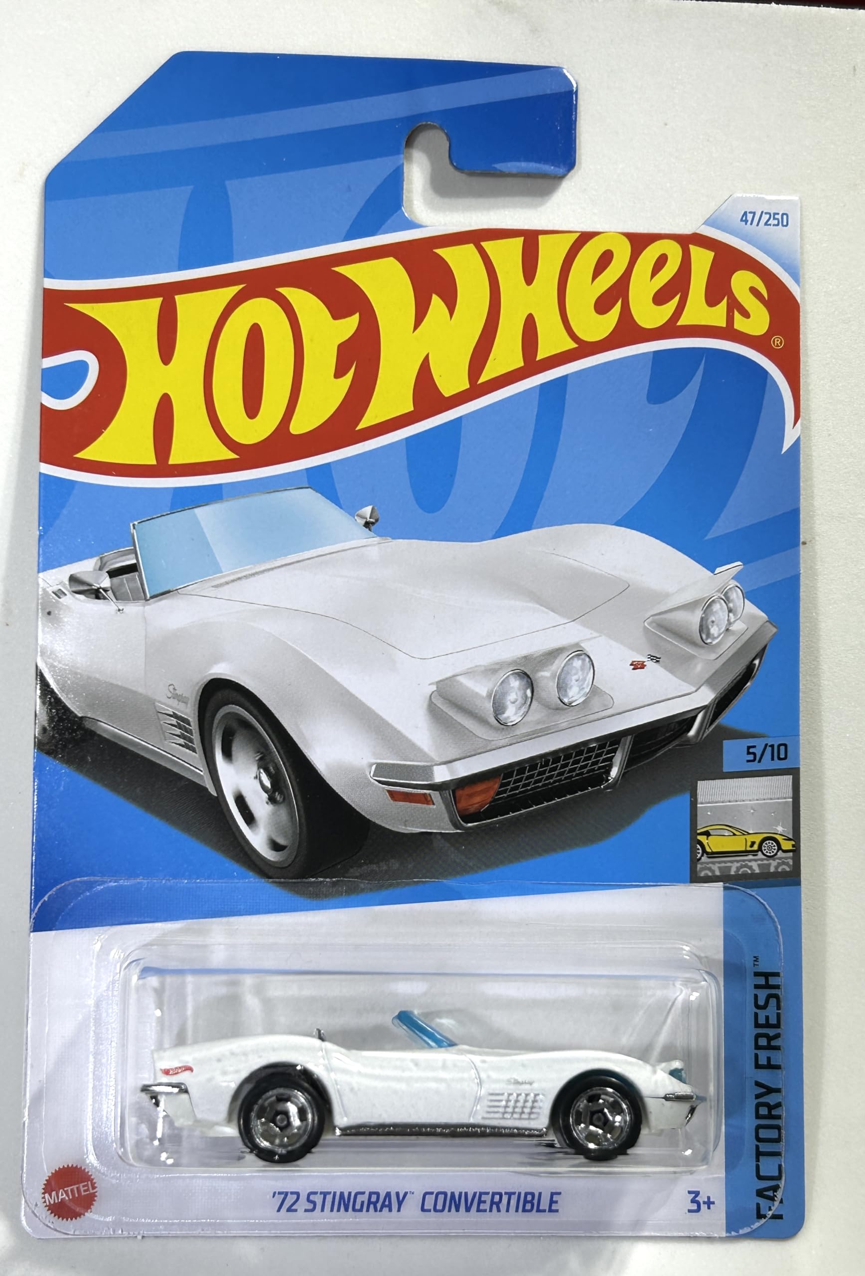Amazon.com: Hot Wheels 2024 - '72 Stinray Convertible - White